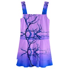 Nature-inspiration-trees-blue Kids  Layered Skirt Swimsuit