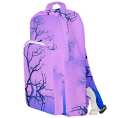 Nature-inspiration-trees-blue Double Compartment Backpack by Jancukart