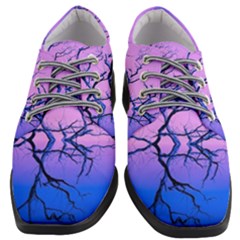 Nature-inspiration-trees-blue Women Heeled Oxford Shoes