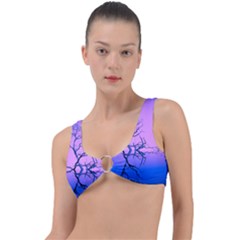 Nature-inspiration-trees-blue Ring Detail Bikini Top