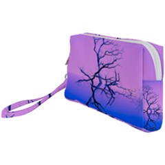 Nature-inspiration-trees-blue Wristlet Pouch Bag (small)