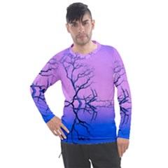 Nature-inspiration-trees-blue Men s Pique Long Sleeve Tee