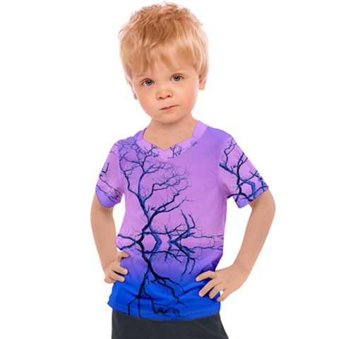 Nature-inspiration-trees-blue Kids  Sports Tee by Jancukart