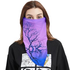 Nature-inspiration-trees-blue Face Covering Bandana (triangle)