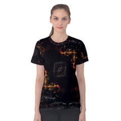 Abstract-animated-ornament-background-fractal-art- Women s Cotton Tee