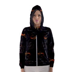 Abstract-animated-ornament-background-fractal-art- Women s Hooded Windbreaker