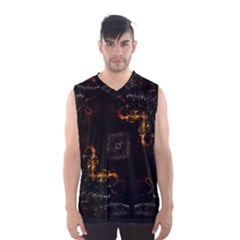 Abstract-animated-ornament-background-fractal-art- Men s Basketball Tank Top