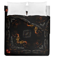 Abstract-animated-ornament-background-fractal-art- Duvet Cover Double Side (queen Size)