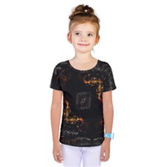 Abstract-animated-ornament-background-fractal-art- Kids  One Piece Tee