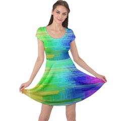 Colors-rainbow-chakras-style Cap Sleeve Dress