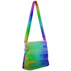 Colors-rainbow-chakras-style Zipper Messenger Bag