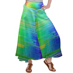 Colors-rainbow-chakras-style Satin Palazzo Pants by Jancukart