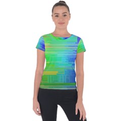 Colors-rainbow-chakras-style Short Sleeve Sports Top  by Jancukart