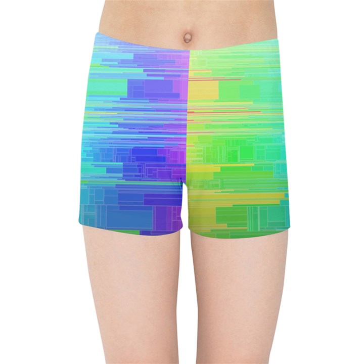 Colors-rainbow-chakras-style Kids  Sports Shorts