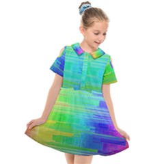 Colors-rainbow-chakras-style Kids  Short Sleeve Shirt Dress by Jancukart