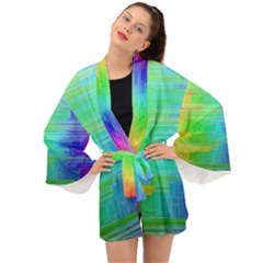 Colors-rainbow-chakras-style Long Sleeve Kimono