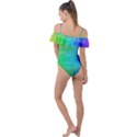 Colors-rainbow-chakras-style Frill Detail One Piece Swimsuit View2