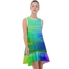 Colors-rainbow-chakras-style Frill Swing Dress by Jancukart