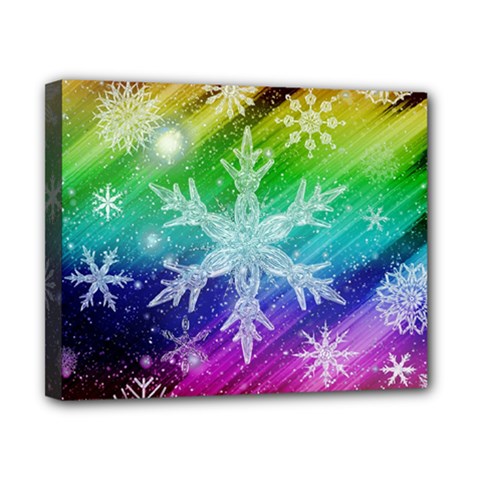 Christmas-snowflake-background Canvas 10  X 8  (stretched) by Jancukart