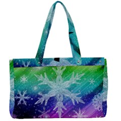 Christmas-snowflake-background Canvas Work Bag by Jancukart