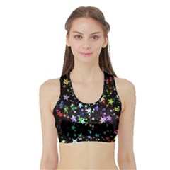 Christmas-star-gloss-lights-light Sports Bra With Border by Jancukart