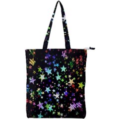 Christmas-star-gloss-lights-light Double Zip Up Tote Bag by Jancukart