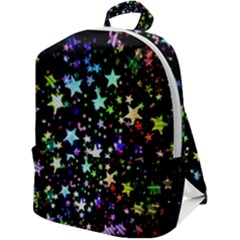 Christmas-star-gloss-lights-light Zip Up Backpack by Jancukart