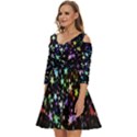 Christmas-star-gloss-lights-light Shoulder Cut Out Zip Up Dress View2