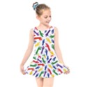 Integration-inclusion-hands-help Kids  Skater Dress Swimsuit View1