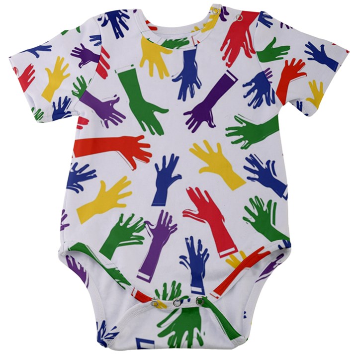 Integration-inclusion-hands-help Baby Short Sleeve Onesie Bodysuit