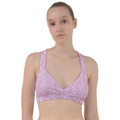 Pink-floral-background Sweetheart Sports Bra