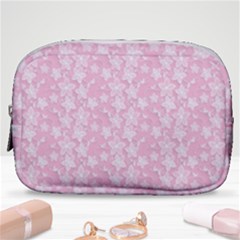 Pink-floral-background Make Up Pouch (small)