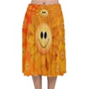 Sun-sunflower-joy-smile-summer Velvet Flared Midi Skirt View1