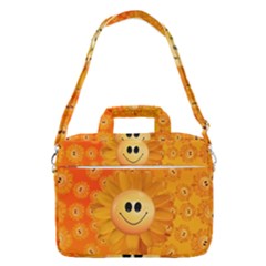 Sun-sunflower-joy-smile-summer Macbook Pro Shoulder Laptop Bag (large) by Jancukart