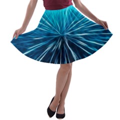 Background-structure-lines A-line Skater Skirt