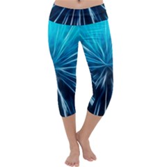 Background-structure-lines Capri Yoga Leggings