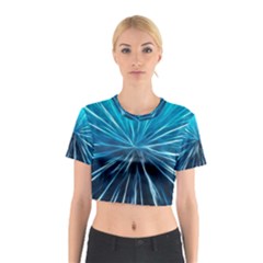 Background-structure-lines Cotton Crop Top