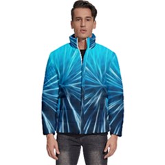 Background-structure-lines Men s Puffer Bubble Jacket Coat