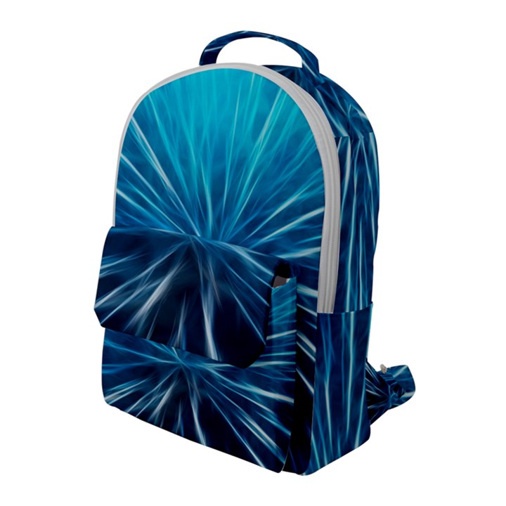 Background-structure-lines Flap Pocket Backpack (Large)