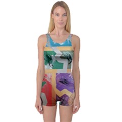 Order In Chaos One Piece Boyleg Swimsuit by Hayleyboop