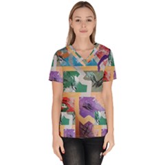 Order In Chaos Women s V-neck Scrub Top by Hayleyboop