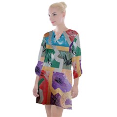 Order In Chaos Open Neck Shift Dress by Hayleyboop