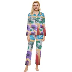 Order In Chaos Womens  Long Sleeve Velvet Pocket Pajamas Set by Hayleyboop