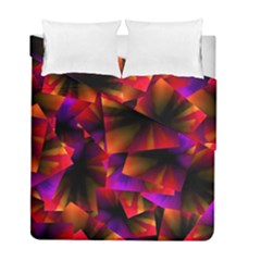 Squares Motif Geometric Pattern Duvet Cover Double Side (full/ Double Size)