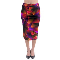 Squares Motif Geometric Pattern Midi Pencil Skirt by dflcprintsclothing