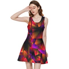 Squares Motif Geometric Pattern Inside Out Racerback Dress by dflcprintsclothing