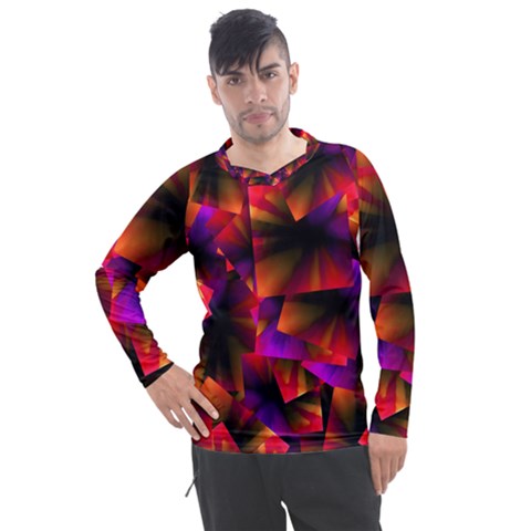 Squares Motif Geometric Pattern Men s Pique Long Sleeve Tee by dflcprintsclothing