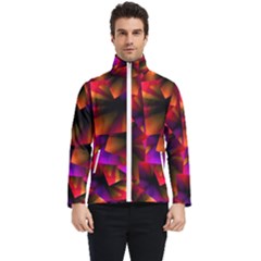 Squares Motif Geometric Pattern Men s Bomber Jacket