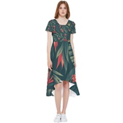 Tropical Flowers High Low Boho Dress by HWDesign