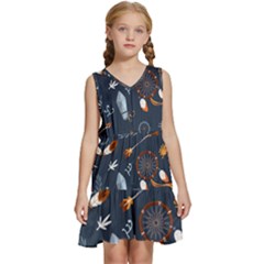 Bohemian Look  Kids  Sleeveless Tiered Mini Dress by HWDesign